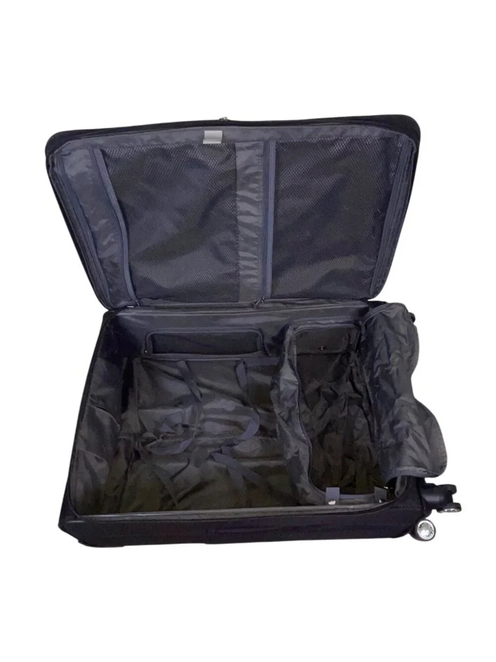 Delsey Unisex Black Expandable Spinner Wheels Rolling Travel Suitcase  Luggage - Picture 8 of 12